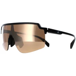 Adidas Sunglasses SP0018 01G Shiny Black Contrast Mirror Gold