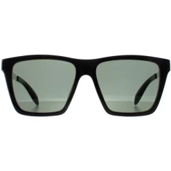 Alexander McQueen Sunglasses AM0352S 002 Shiny Black and Silver Green