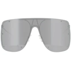 Alexander McQueen Sunglasses AM0313S 007 Silver Silver Mirror