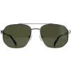 Alexander McQueen Sunglasses AM0458S 003 Silver Green