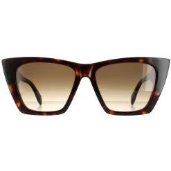 Alexander McQueen Sunglasses AM0299S 002 Dark Havana Brown Gradient