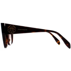 Alexander McQueen Sunglasses AM0284S 003 Dark Havana Brown Gradient