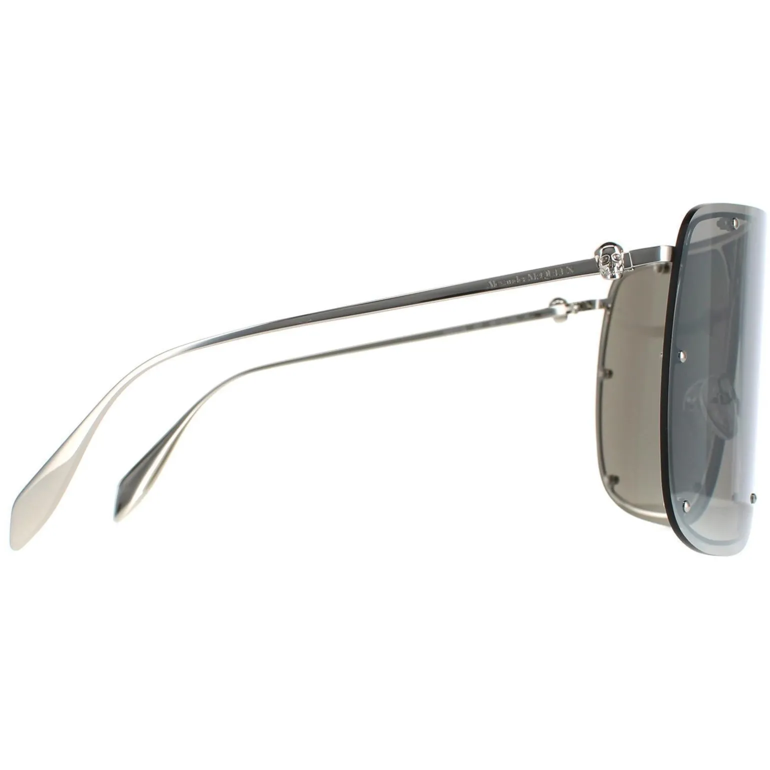 Alexander McQueen Sunglasses AM0313S 007 Silver Silver Mirror