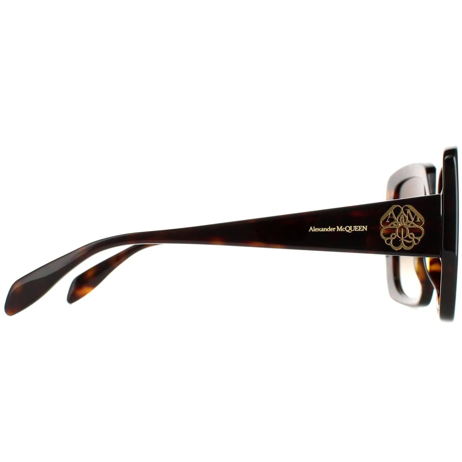 Alexander McQueen Sunglasses AM0378S 002 Tortoise Brown Gradient