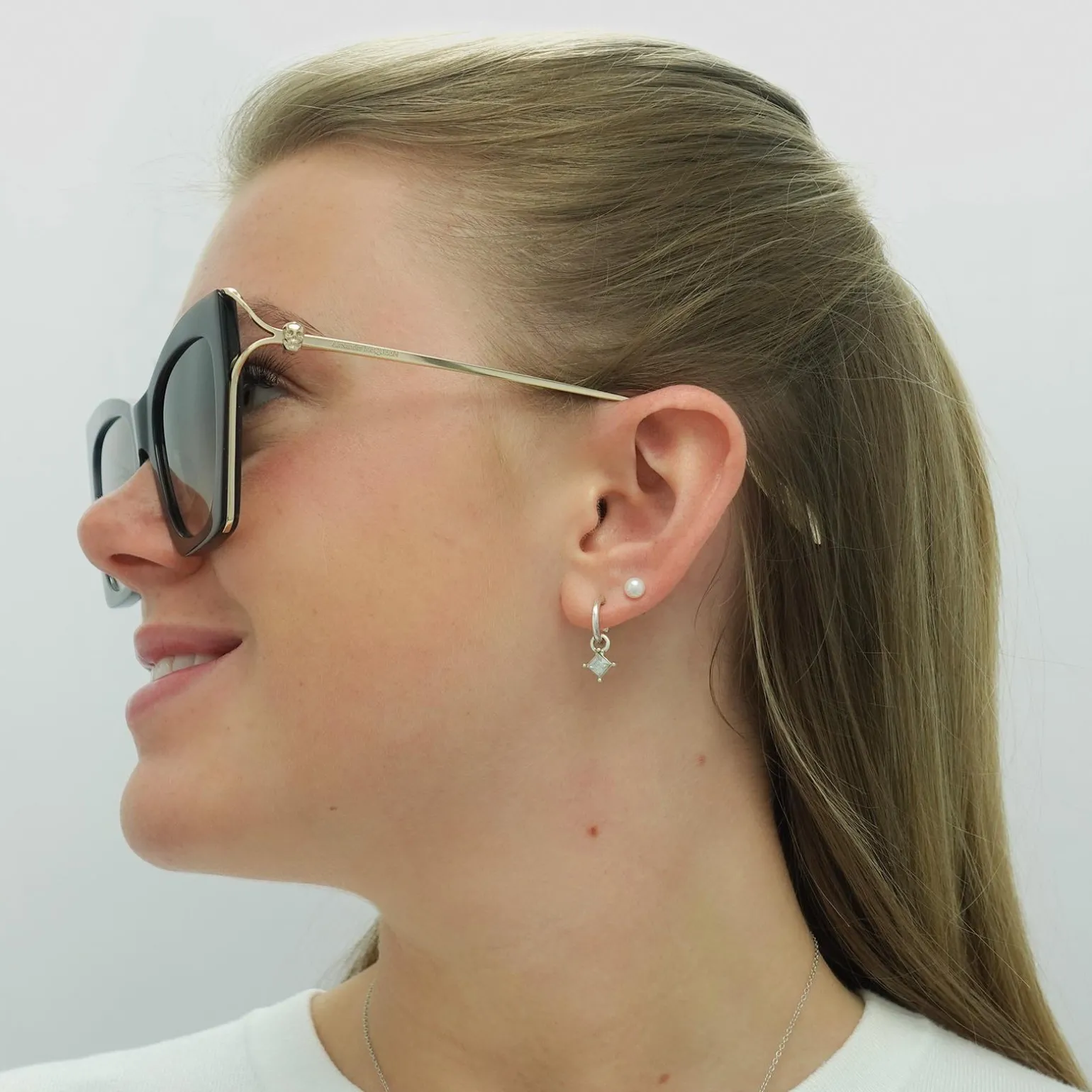 Alexander McQueen Sunglasses AM0375S 002 Brown Gold Brown Gradient