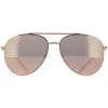 Armani Exchange Sunglasses AX2043S 61034Z Shiny Rose Gold Grey Mirror