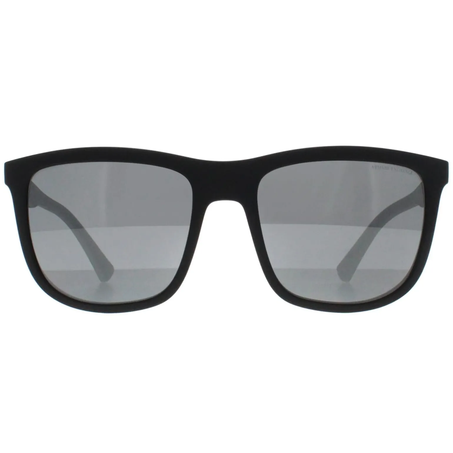 Armani Exchange Sunglasses AX4093S 8078Z3 Matte Black Silver Mirror Po