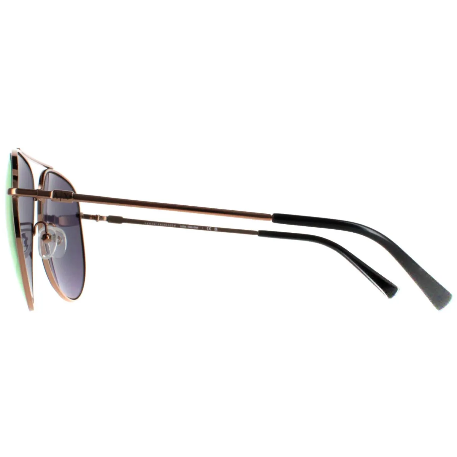 Armani Exchange Sunglasses AX2043S 61034Z Shiny Rose Gold Grey Mirror