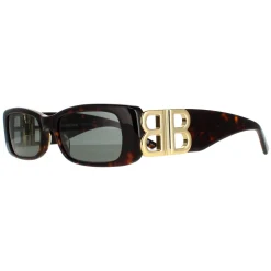 Balenciaga Sunglasses BB0096S 002 Dark Havana Green