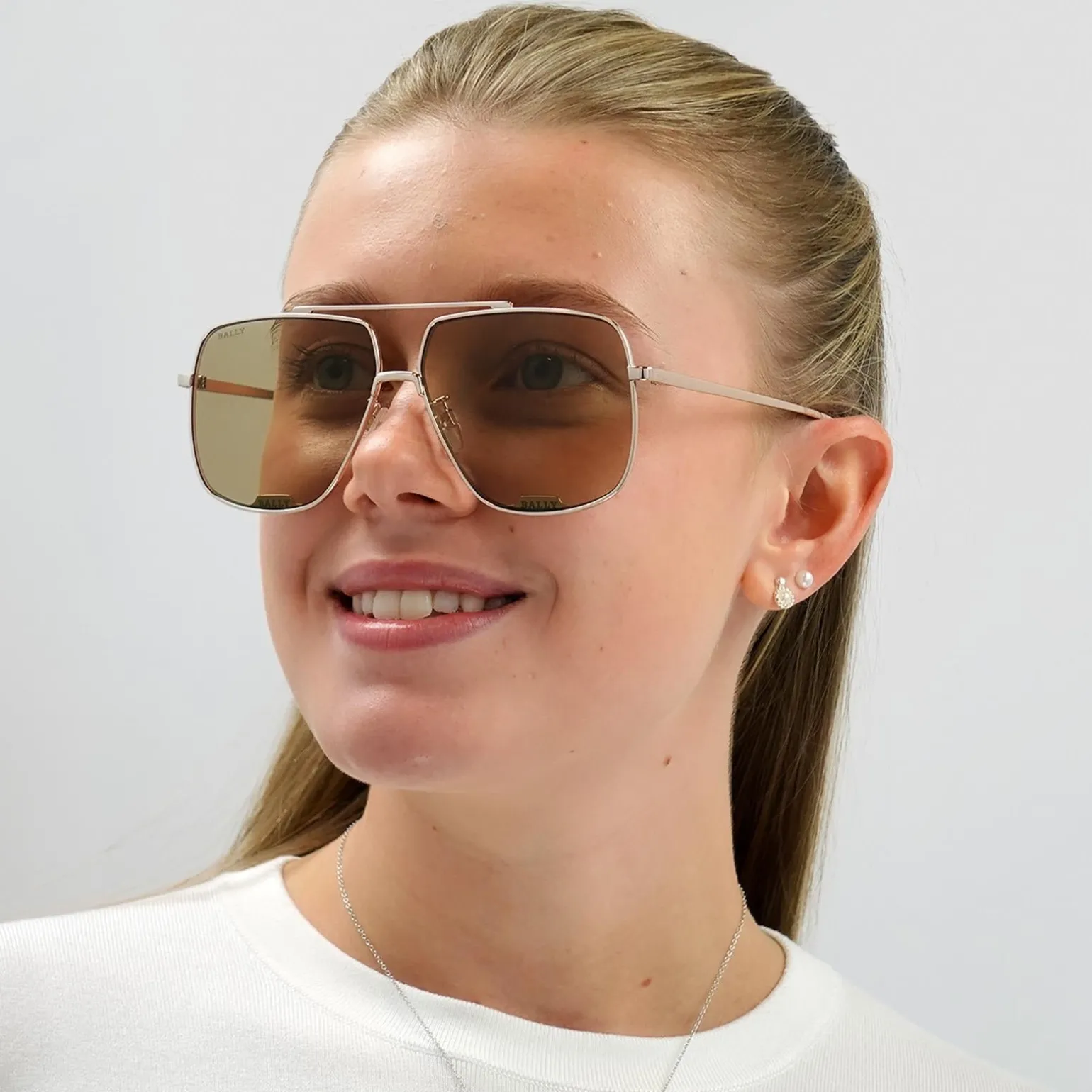 Bally Sunglasses BY0017-D 28E Rose Gold Pink