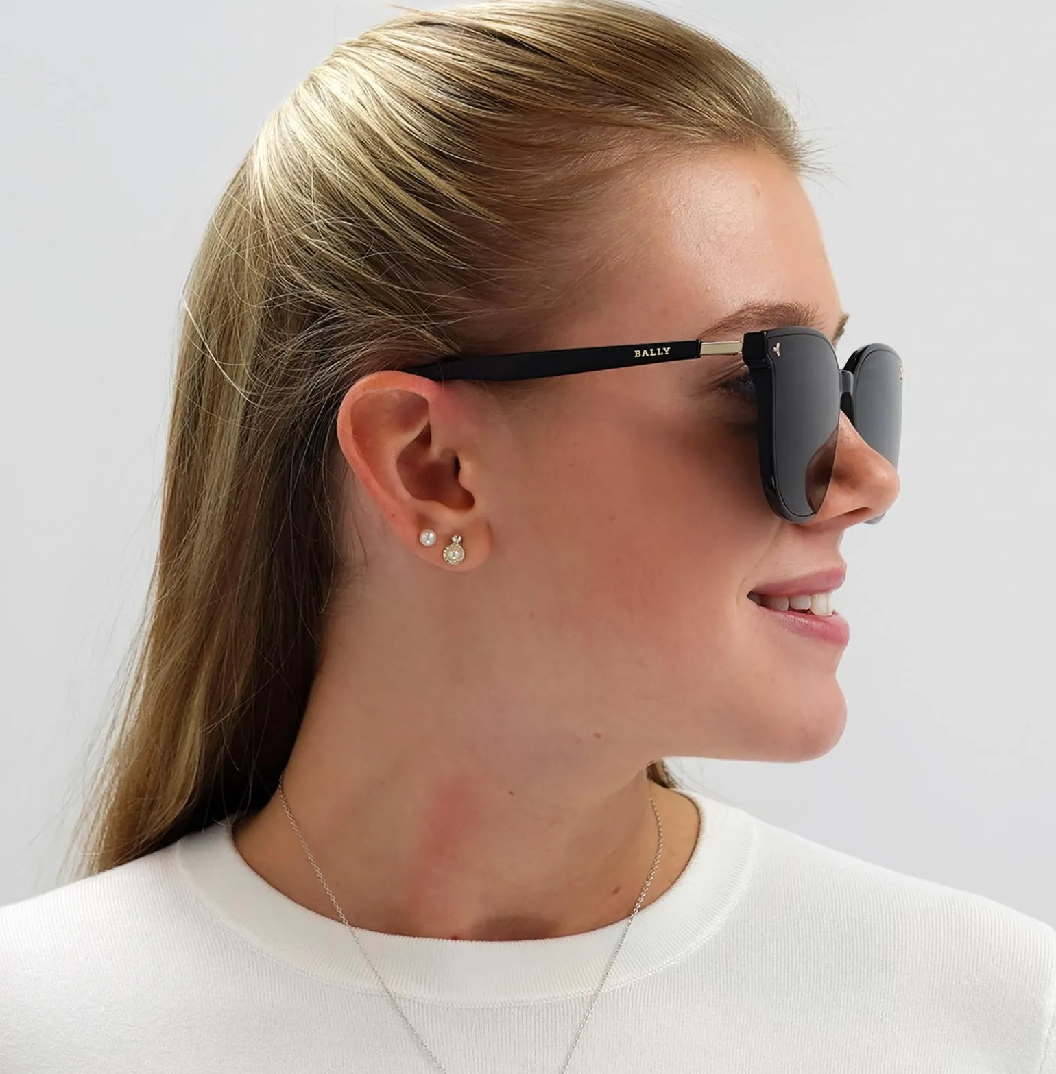 Bally Sunglasses BY0044-K 01A Black Grey Mirrored