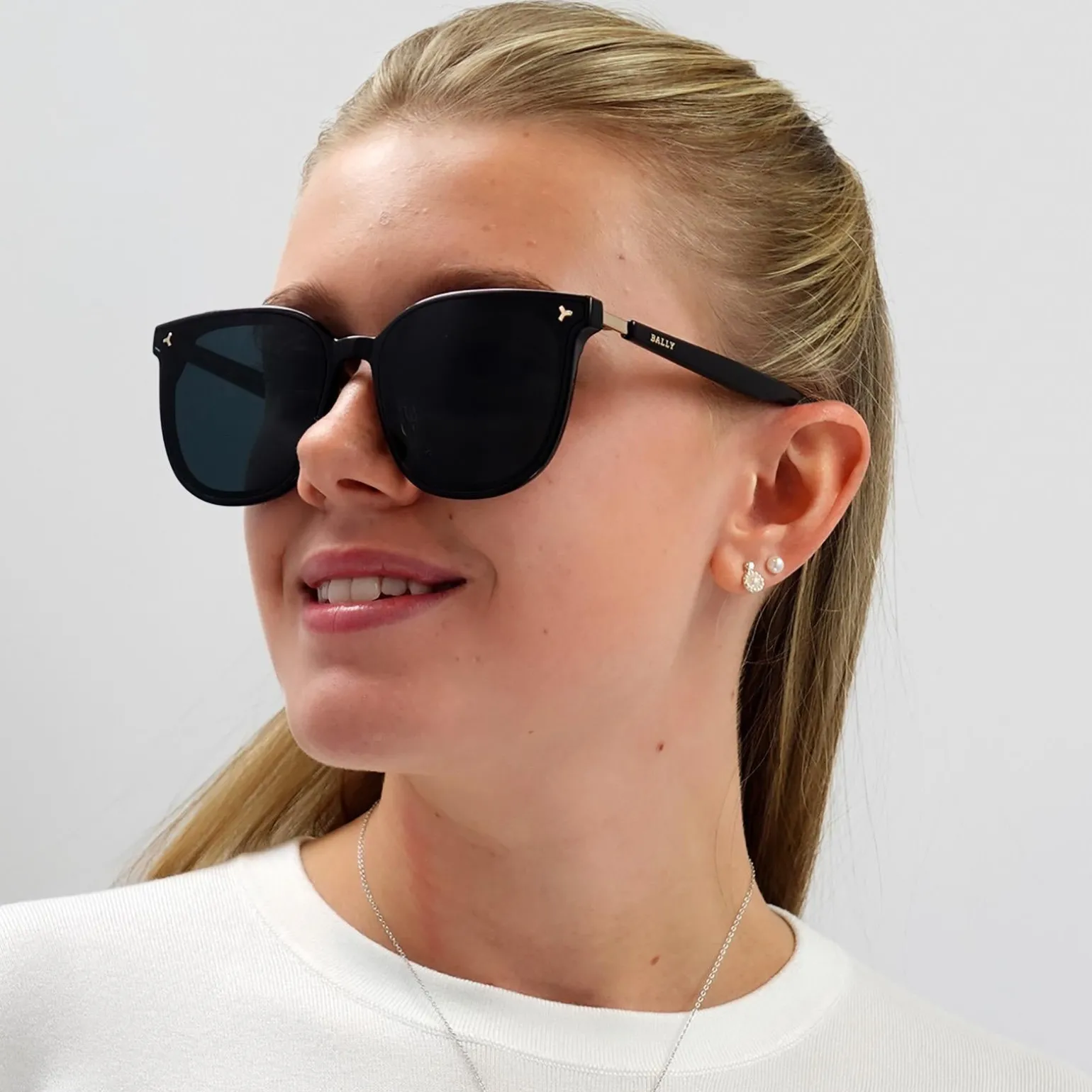 Bally Sunglasses BY0044-K 01A Black Grey Mirrored