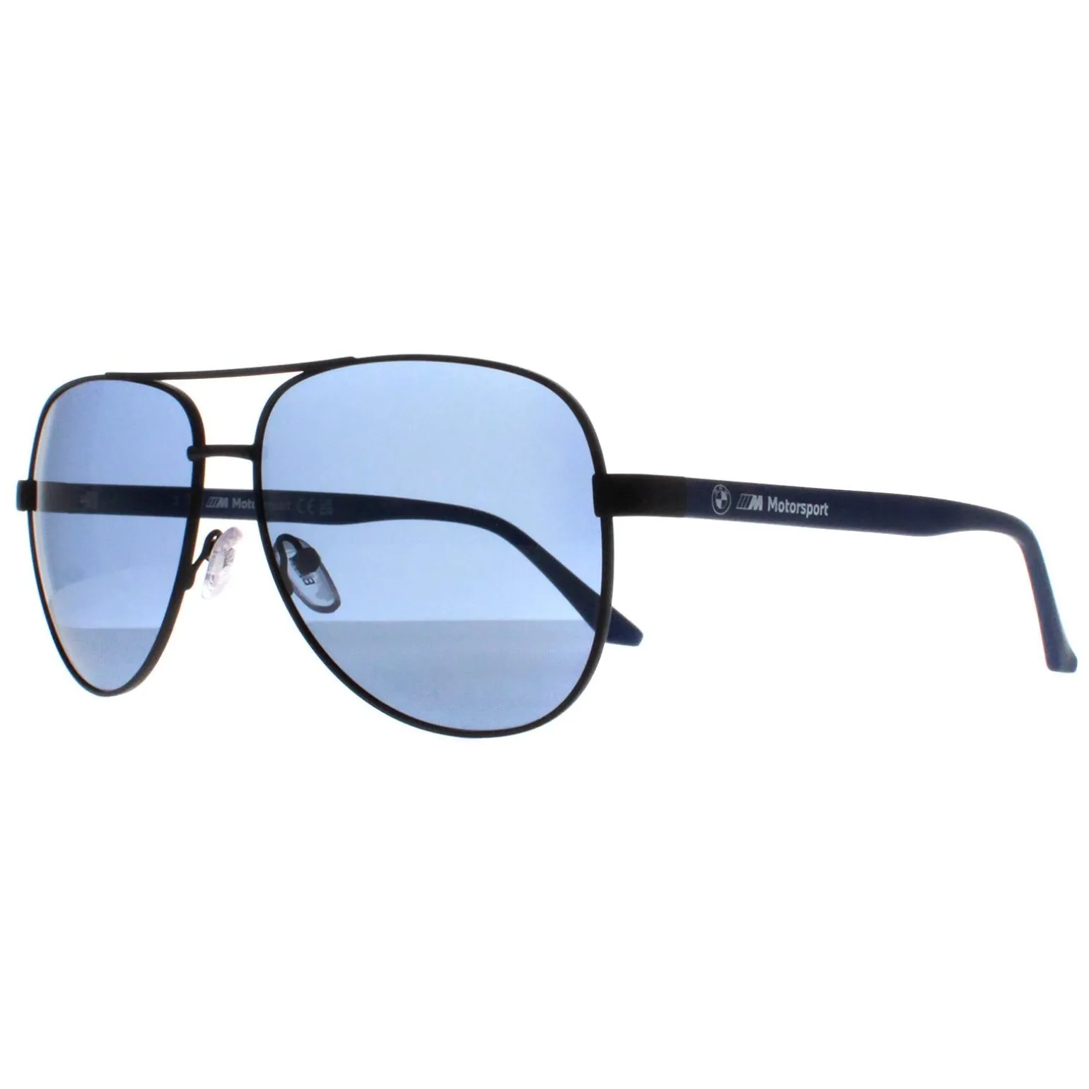 BMW Motorsport Sunglasses BS0028 02M Matte Black Blue Polarised