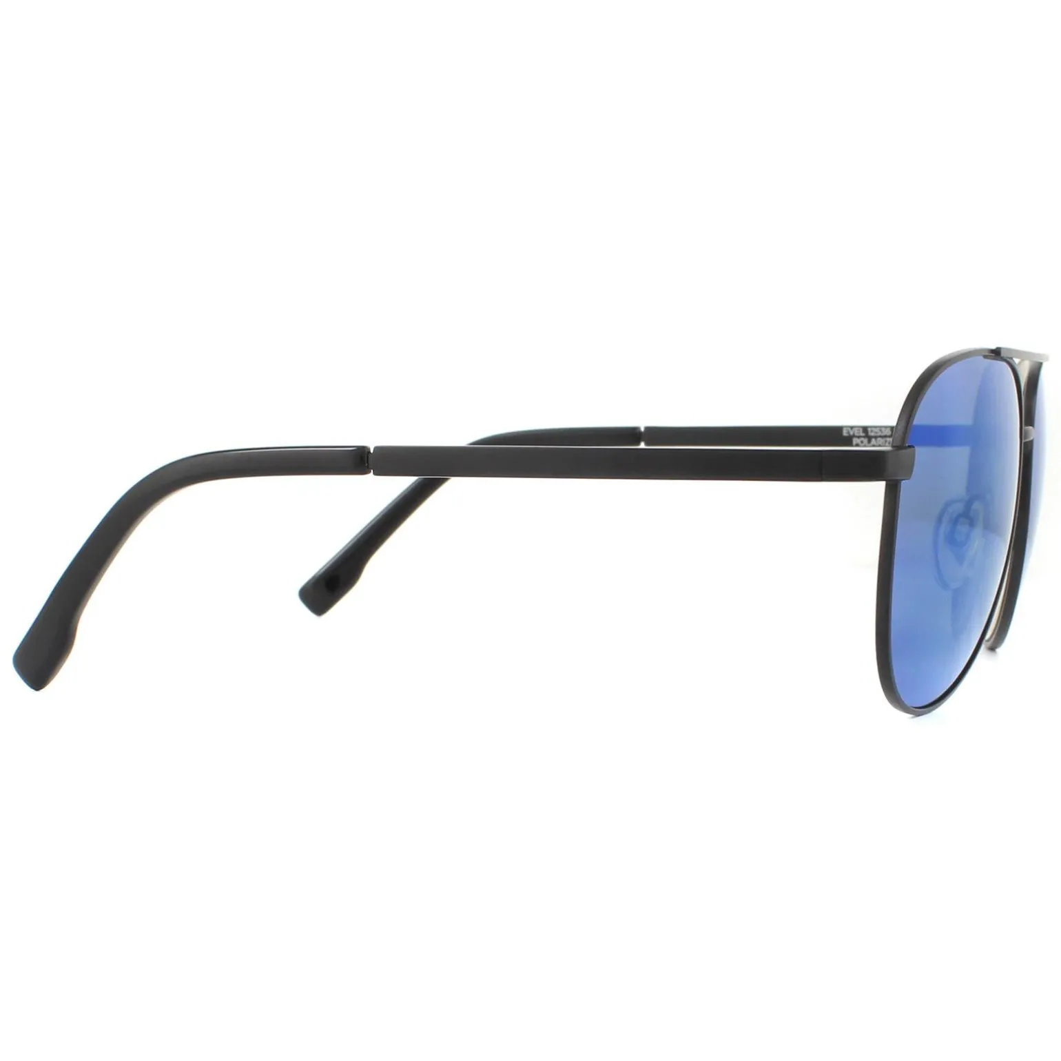 Bolle Sunglasses Evel 12536 Matte Black Offshore Blue Polarized