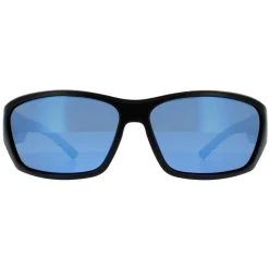 Bolle Sunglasses Ibex 12374 Matte Black and Blue Blue Mirror