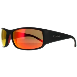 Bolle Sunglasses King 14241 Black Metal Red Brown Fire