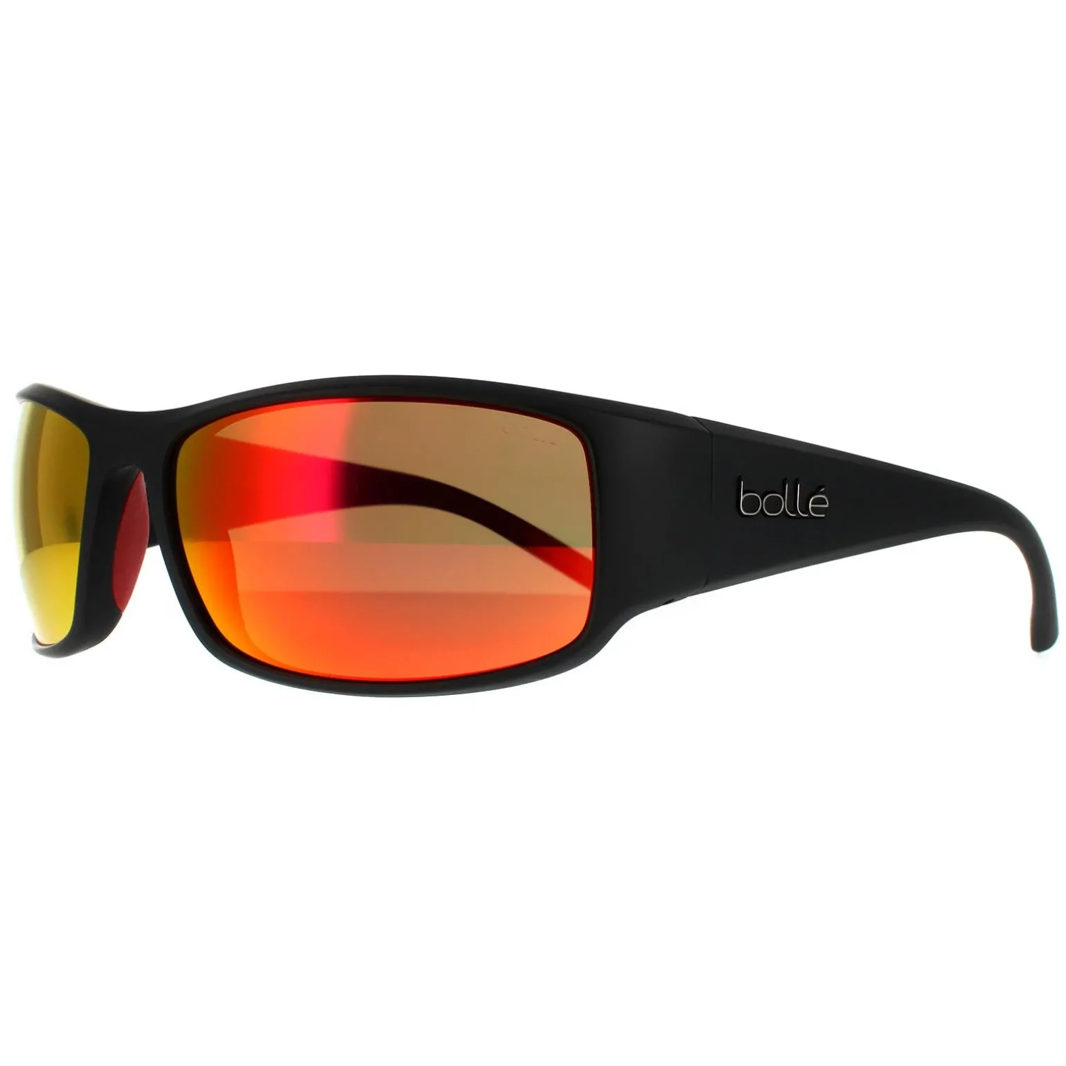 Bolle Sunglasses King 14241 Black Metal Red Brown Fire