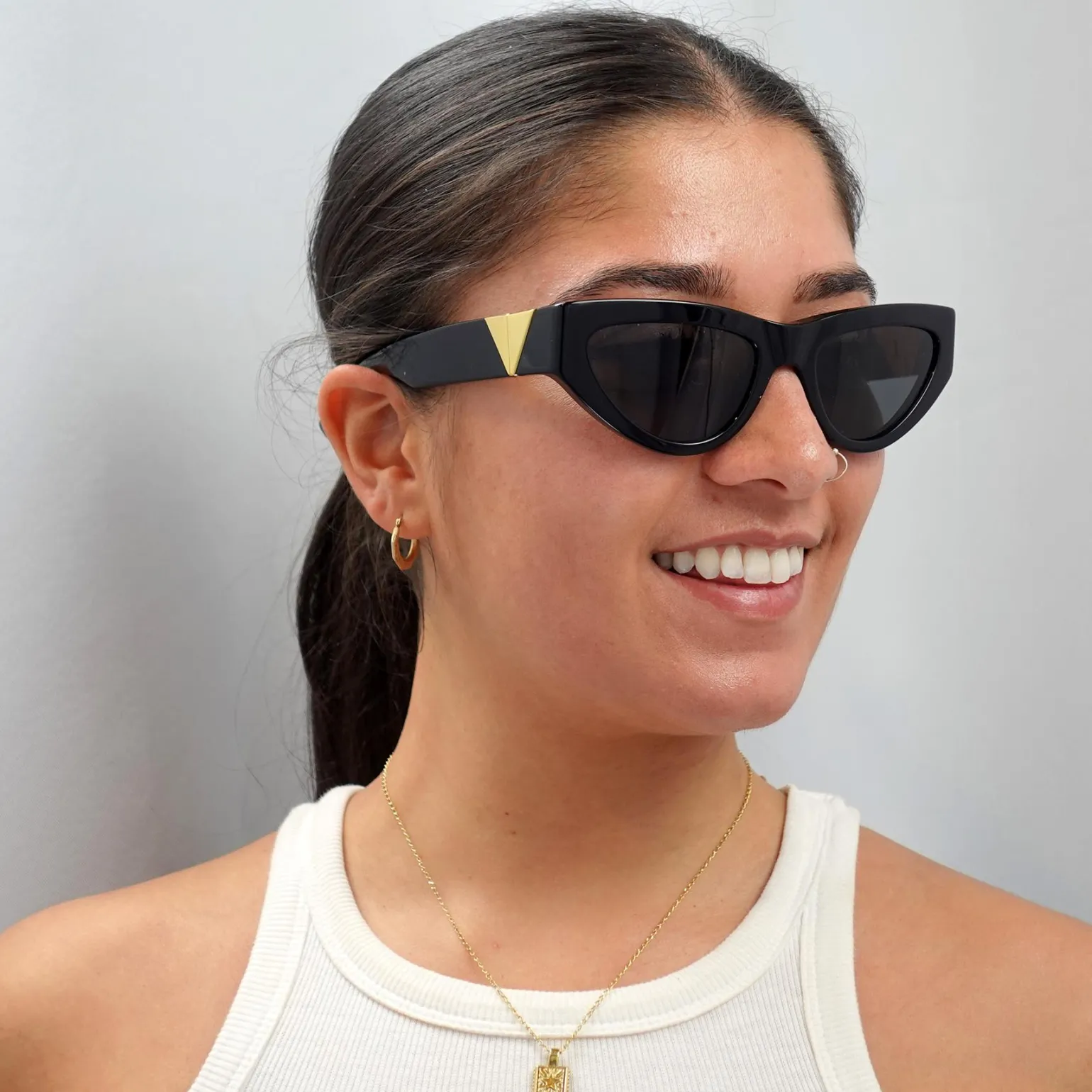 Bottega Veneta Sunglasses BV1176S 001 Black Grey