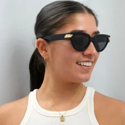 Bottega Veneta Sunglasses BV1035S 001 Black Grey