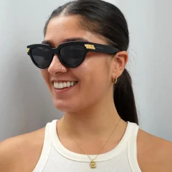 Bottega Veneta Sunglasses BV1035S 001 Black Grey