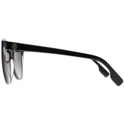 Burberry Sunglasses BE4365 Betty 3977/8G Black on Crystal TB Print Gre