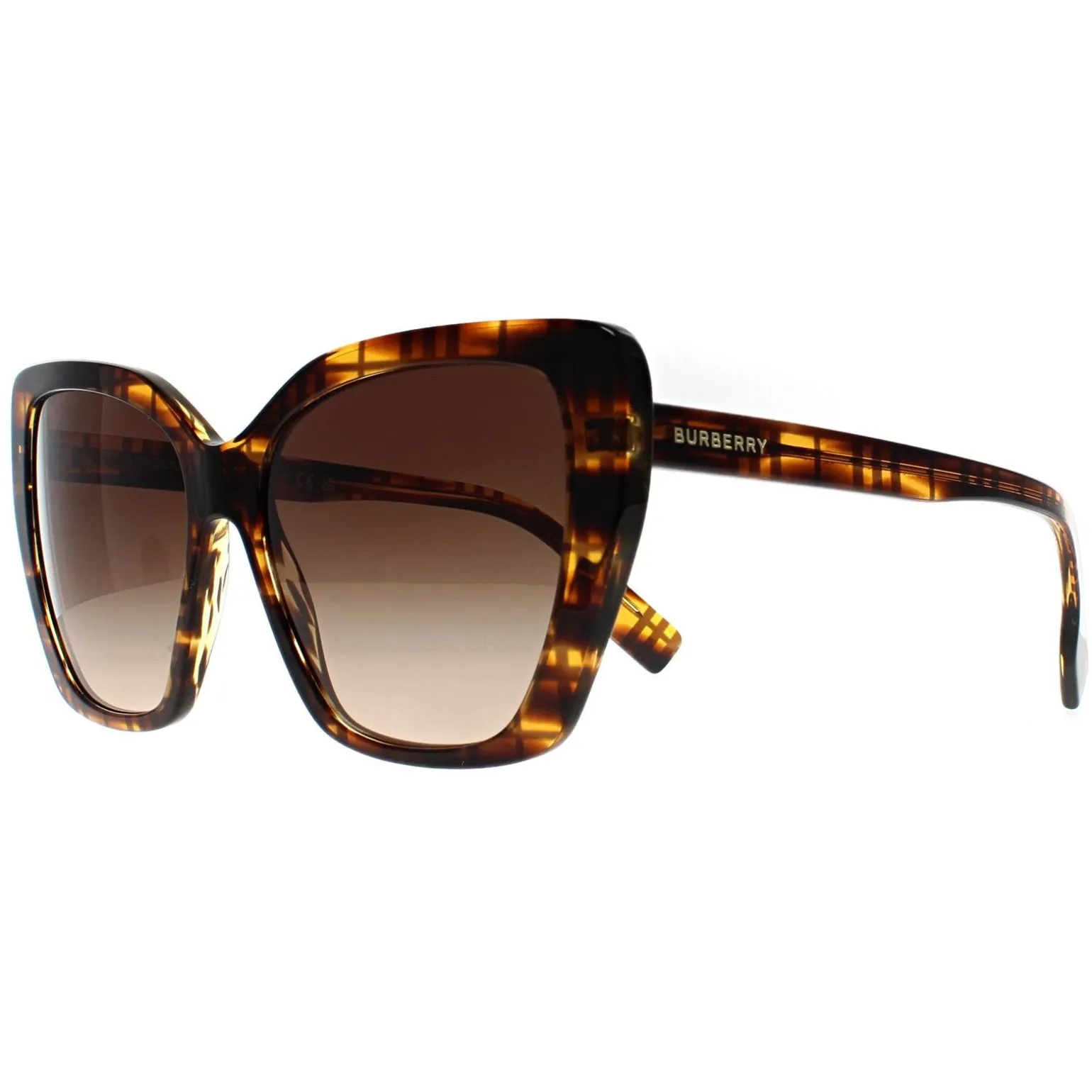 Burberry Sunglasses BE4366 Tamsin 3981/13 Check on Striped Brown Brown