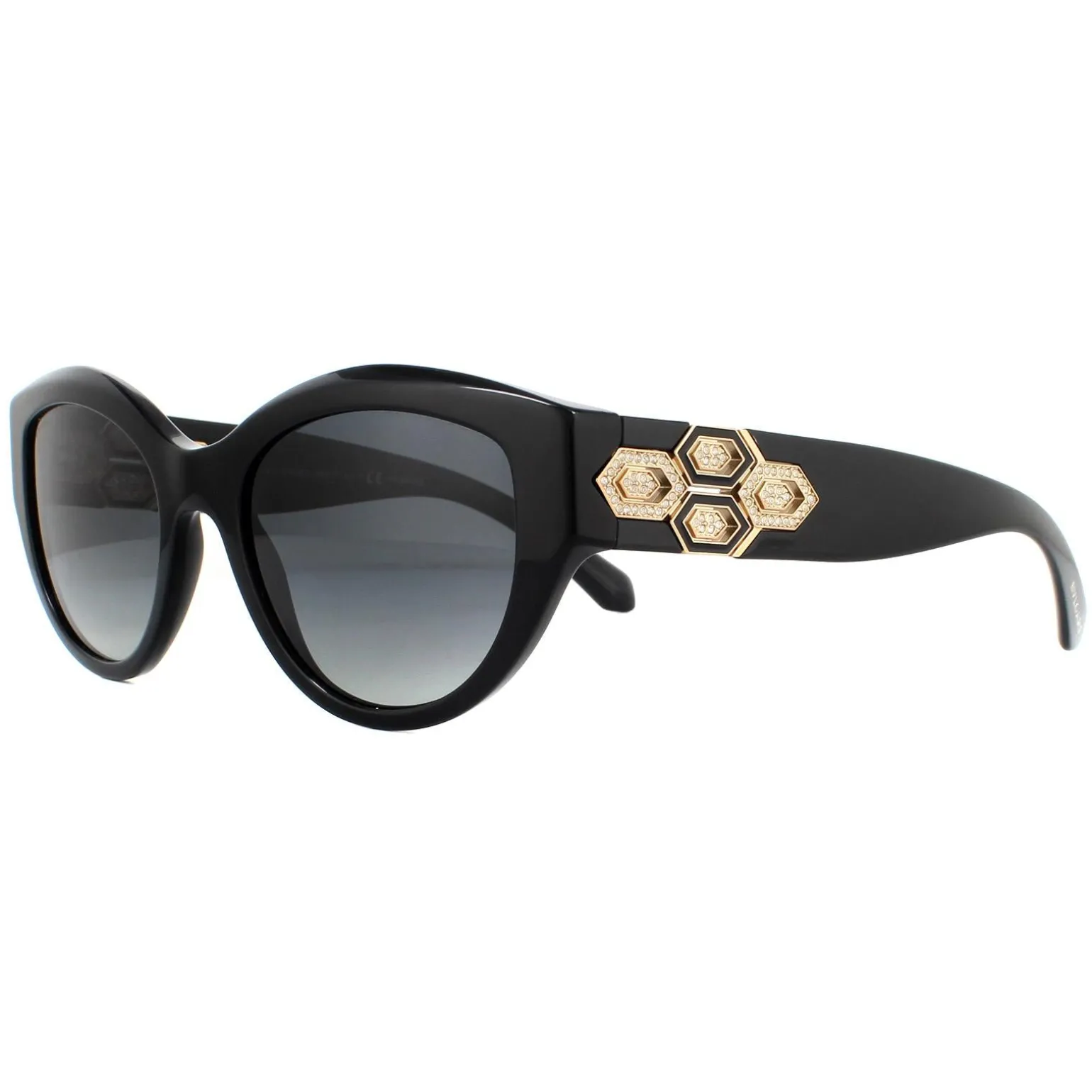Bvlgari Sunglasses BV8221B 501/T3 Black Grey Gradient Polarized