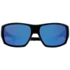 Cairn Sunglasses Skim 102 Matte Black Azure Flash Blue Mirrored Hydrop