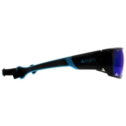 Cairn Sunglasses Skim 102 Matte Black Azure Flash Blue Mirrored Hydrop