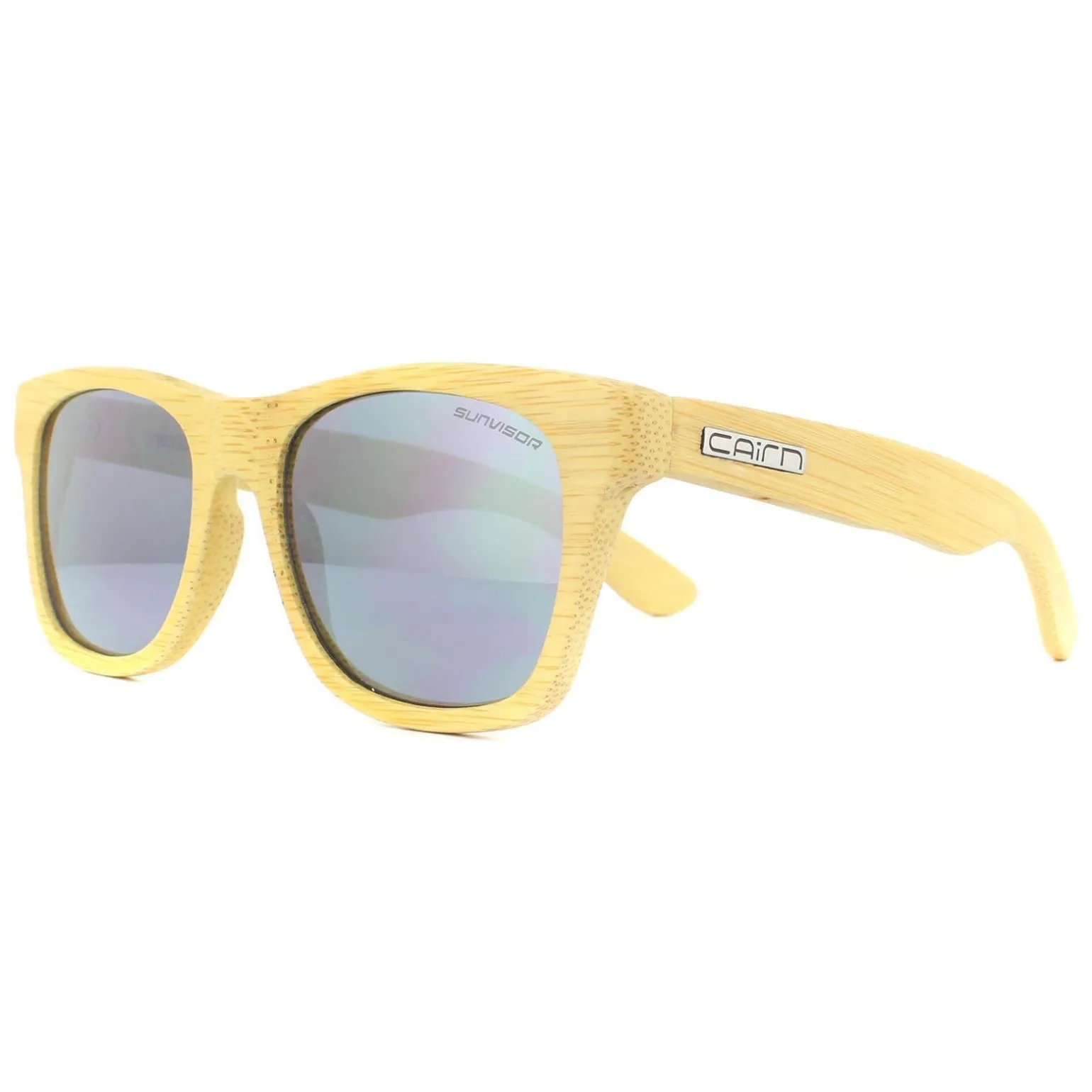 Cairn Sunglasses Woody 07 Bamboo Sunvisor Grey Mirror