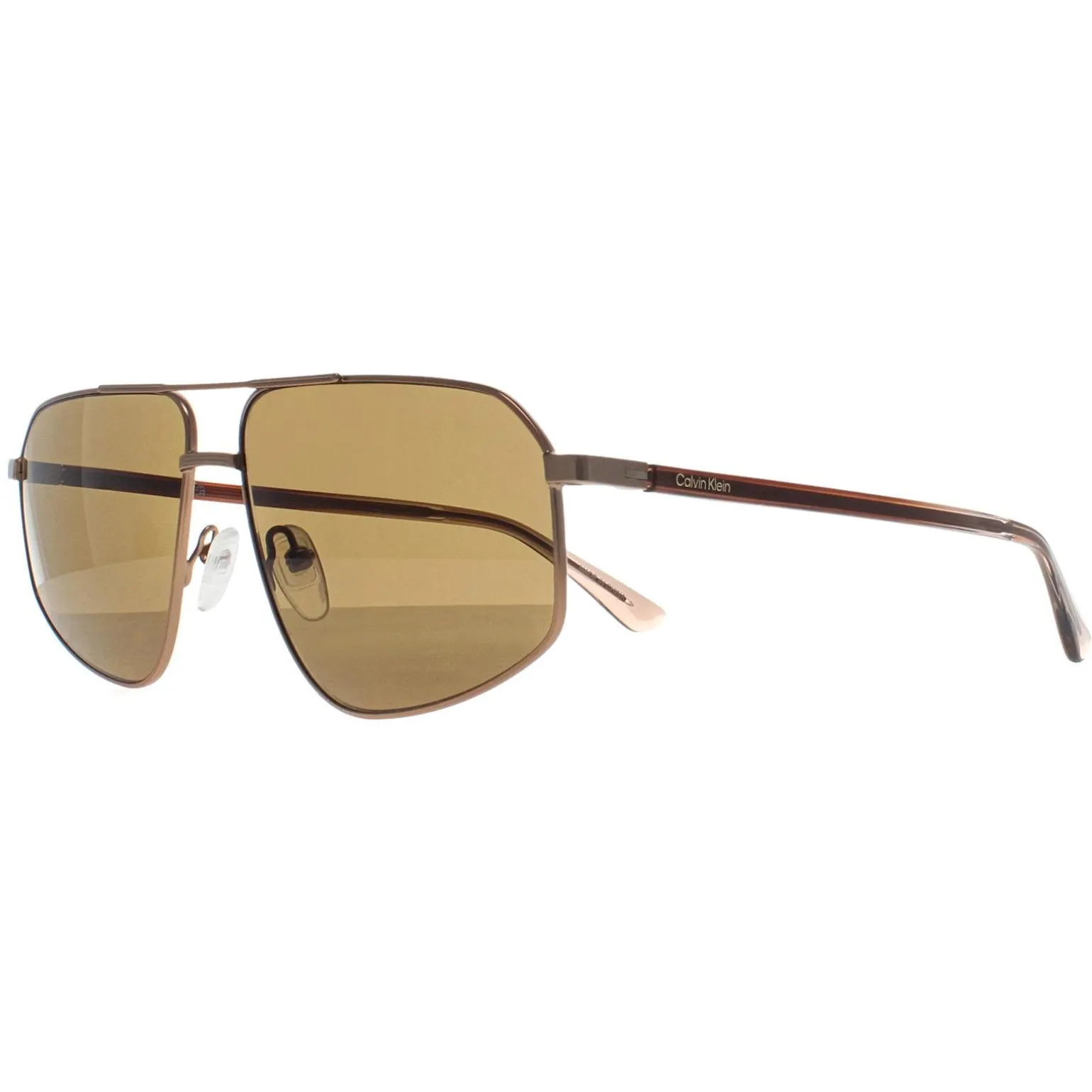 Calvin Klein Sunglasses CK23126S 770 Matte Amber Gold Gold Brown