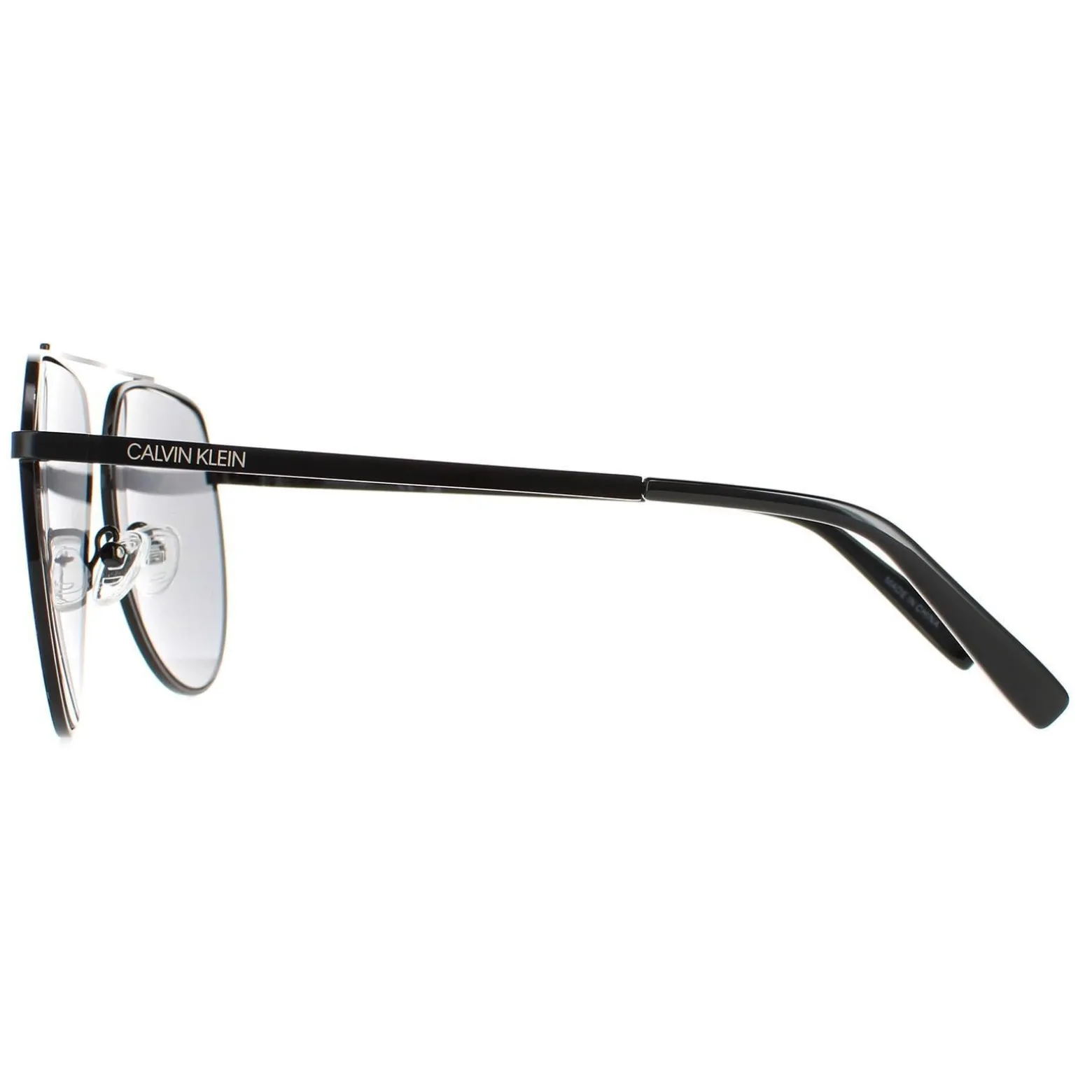 Calvin Klein Sunglasses CK20124S 001 Shiny Black Solid Smoke