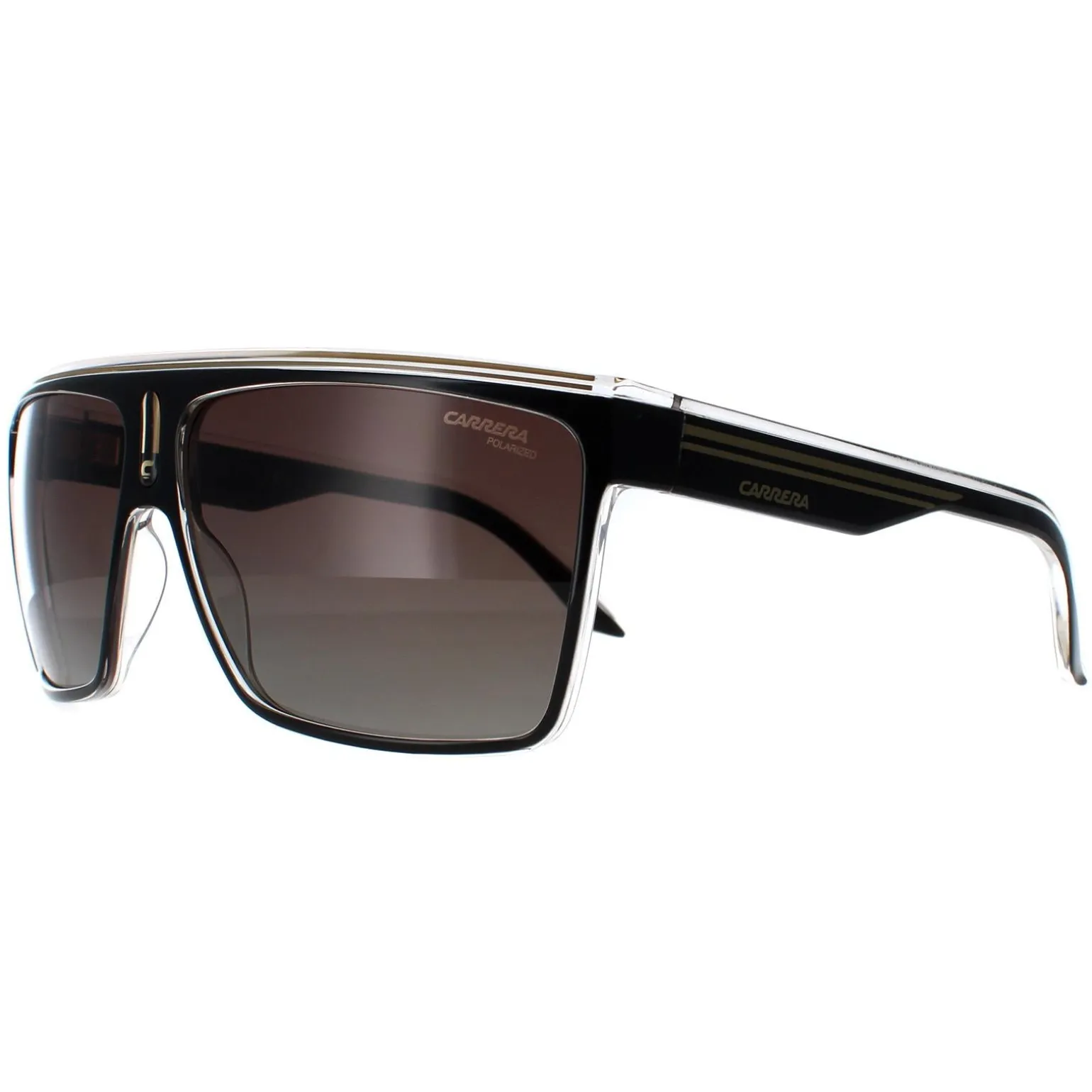 Carrera Sunglasses 22 2M2/LA Black Gold Brown Polarized