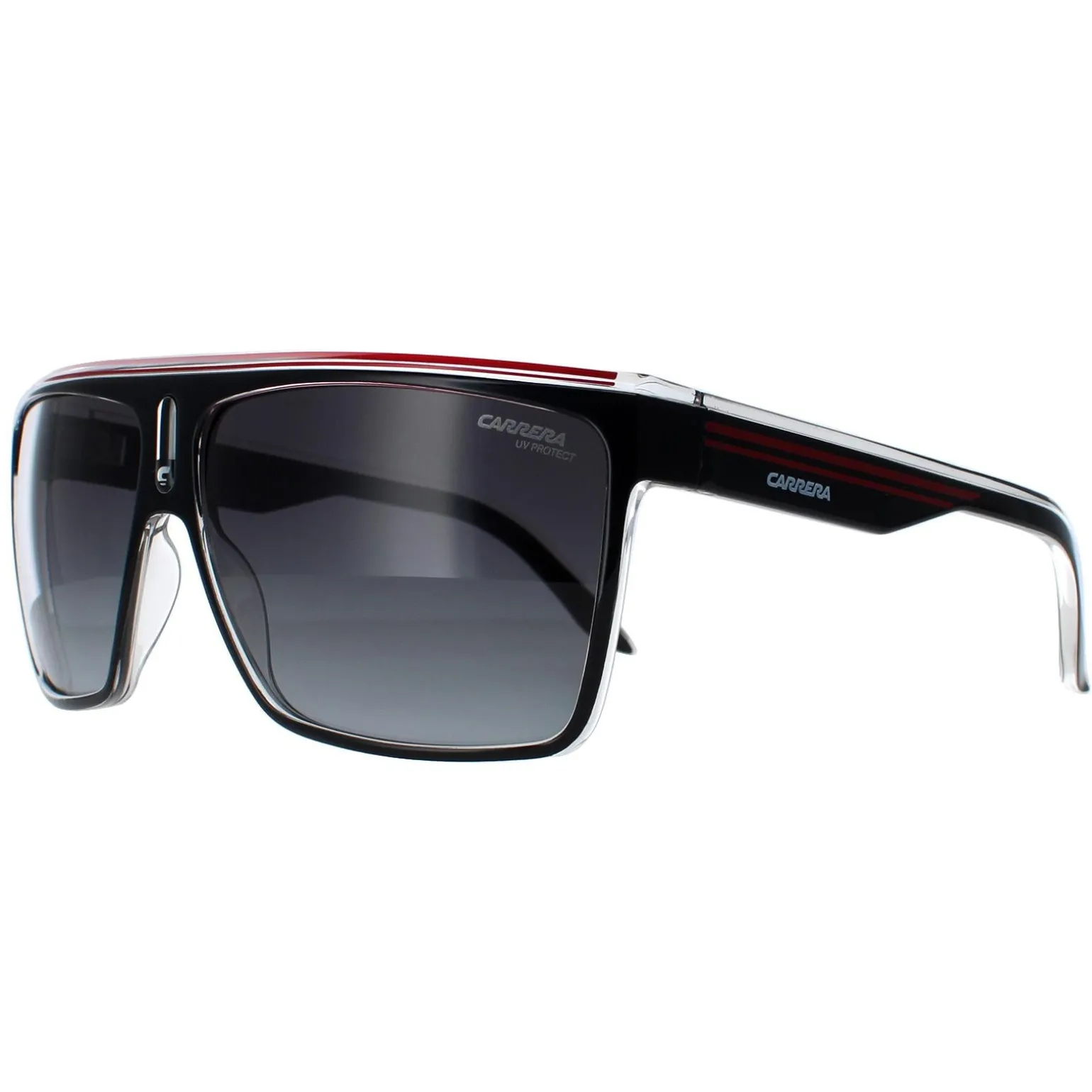 Carrera Sunglasses 22 OIT/9O Black Red Gold Dark Grey Gradient