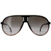 Carrera Sunglasses Champion 65/N DCC/HA Black Brown Shade Brown Gradie