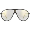 Carrera Sunglasses Champion 65 003/JO Matte Black Grey Bronze Mirrored