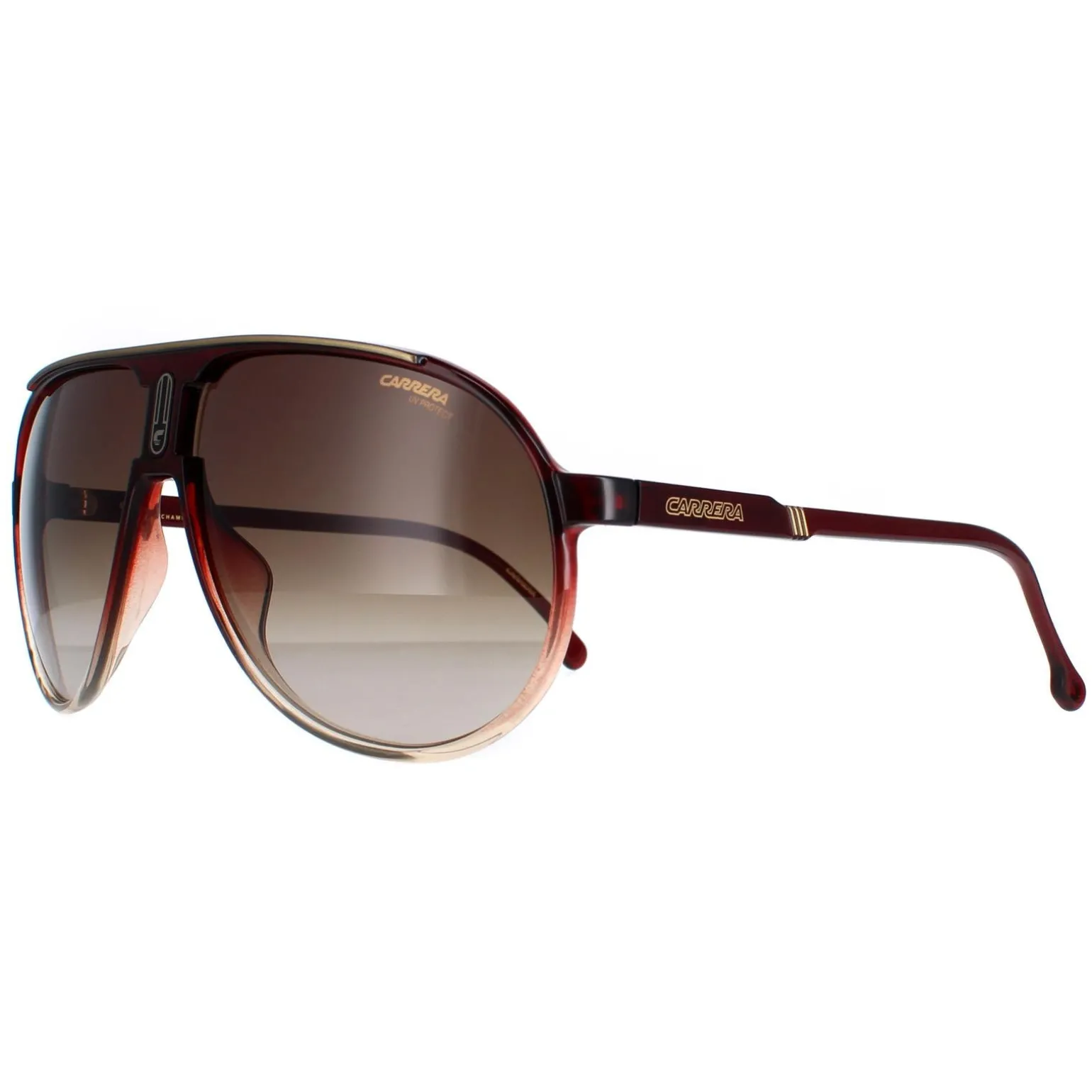 Carrera Sunglasses Champion 65/N 7W5/HA Burgundy Shade Brown Gradient