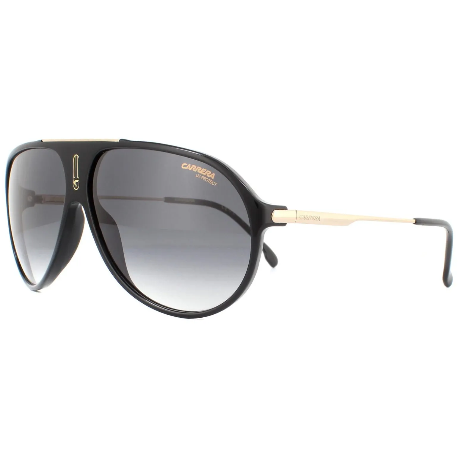 Carrera Sunglasses Hot 65 807/9O Black Dark Grey Gradient
