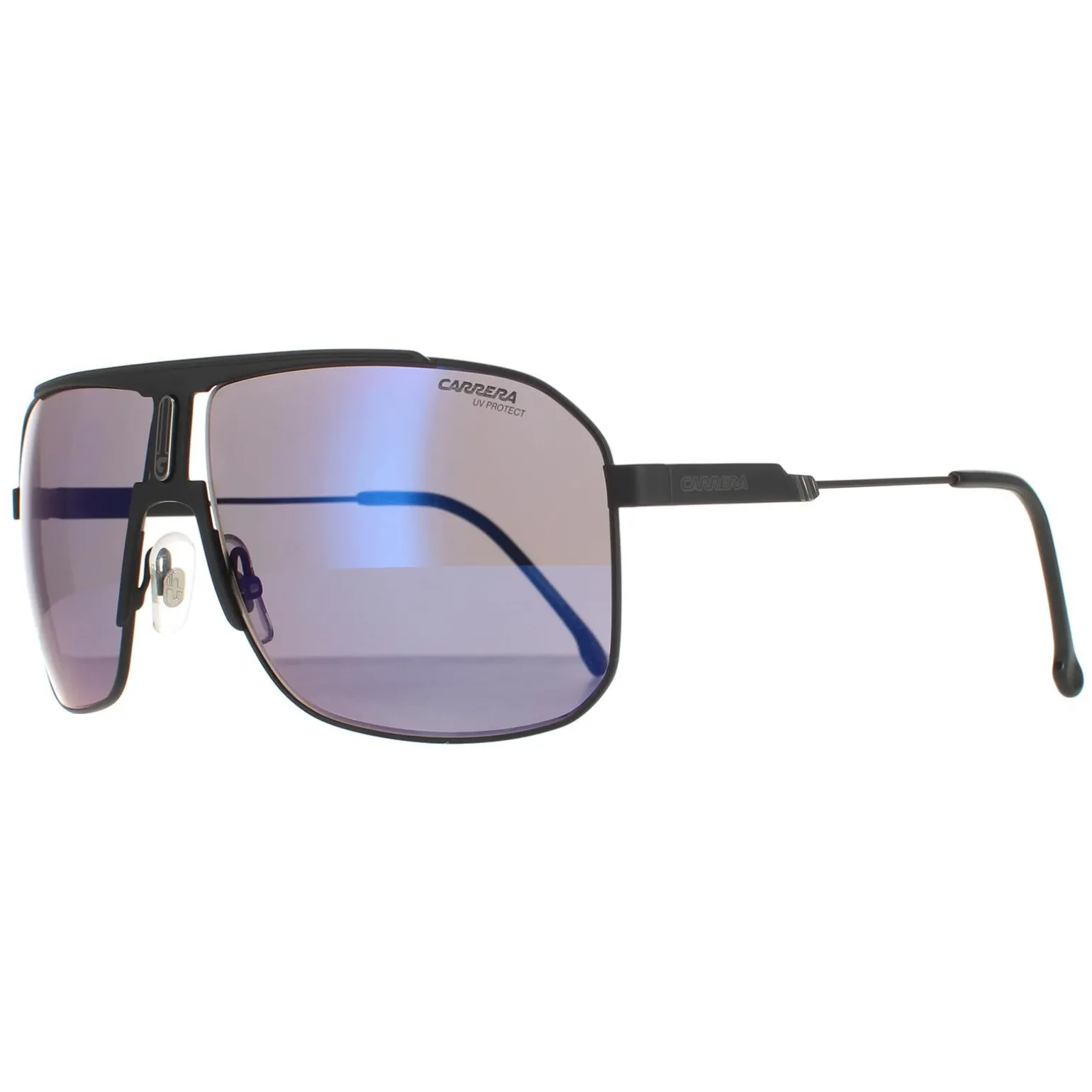 Carrera Sunglasses 1043/S 003 XT Matte Black Grey With Blue Flash Mirr