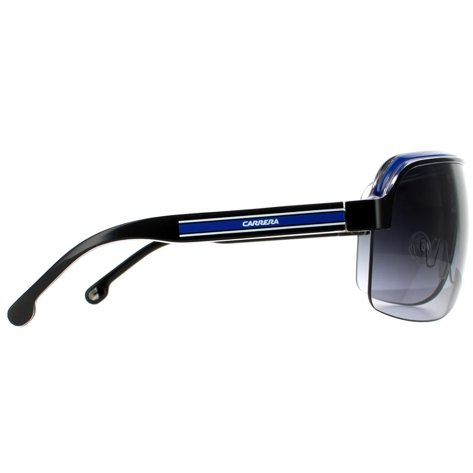 Carrera Sunglasses Topcar 1/N T5C 9O Black Crystal White Blue Dark Gre