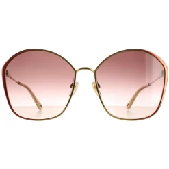 Chloe Sunglasses CH0015S 002 Dark Brown Gold Brown Gradient