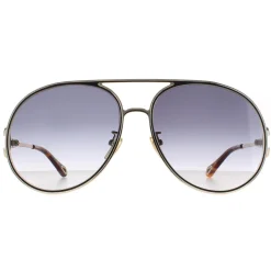 Chloe Sunglasses CH0145S 001 Gold Black Grey Gradient