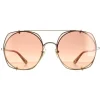 Chloe Sunglasses CH0042S 004 Gold Brown Gradient