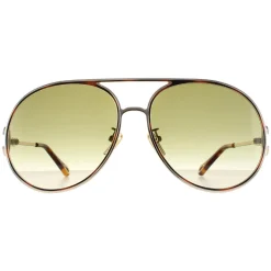 Chloe Sunglasses CH0145S 002 Gold Havana Green Gradient