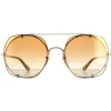Chloe Sunglasses CH0042S 003 Gold Orange Gradient