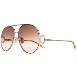 Chloe Sunglasses CH0145S 003 Gold Blue Brown Gradient