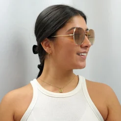 Chloe Sunglasses CH0042S 003 Gold Orange Gradient