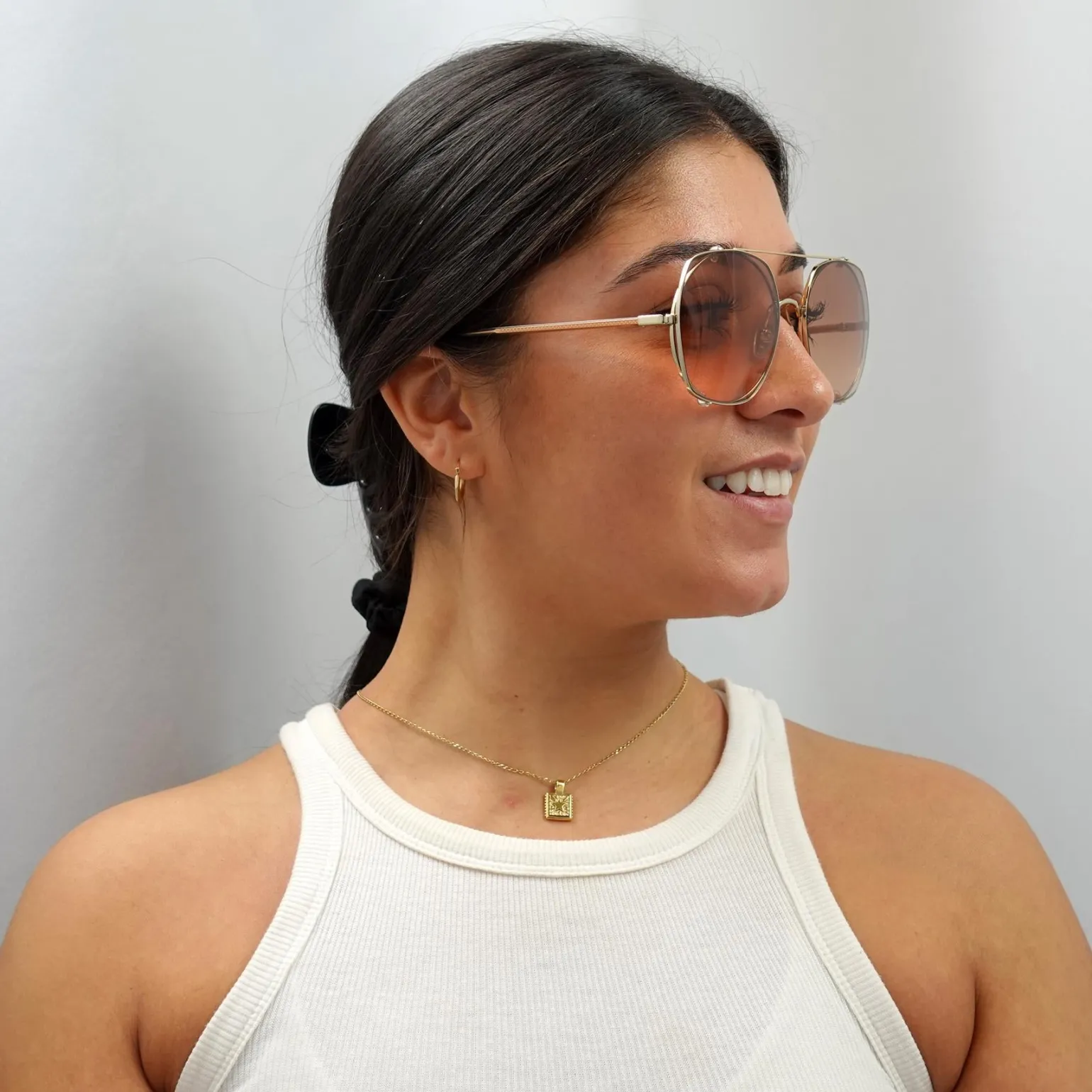 Chloe Sunglasses CH0042S 004 Gold Brown Gradient