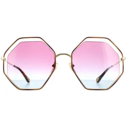 Chloe Sunglasses CH0046S 003 Havana Gold Violet Blue Gradient