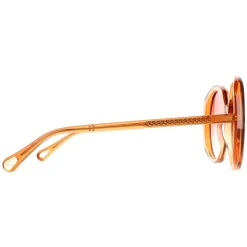 Chloe Sunglasses CH0007S 001 Transparent Dark Orange Orange Gradient